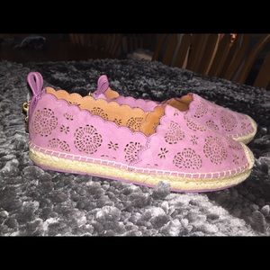 Coach NWT Astor Espadrilles with cut out tea rose